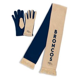 WEAR by Erin Andrews Women's WEAR by Erin Andrews Denver Broncos Tonal Microcheck Scarf & Glove Set