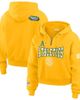 WEAR by Erin Andrews Women's WEAR by Erin Andrews Gold Oakland Athletics Patch Quarter-Zip Hoodie  - 1