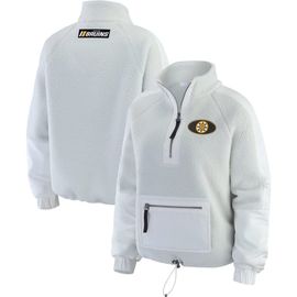 WEAR by Erin Andrews Women's WEAR by Erin Andrews Gray Boston Bruins Polar Fleece Quarter-Zip Jacket 
