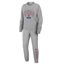 WEAR by Erin Andrews Women's WEAR by Erin Andrews Gray Chicago Cubs Knitted Lounge Set 