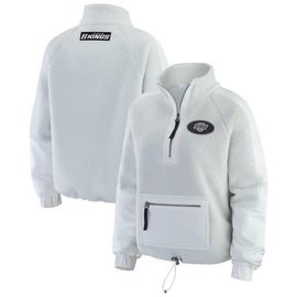 WEAR by Erin Andrews Women's WEAR by Erin Andrews Gray Los Angeles Kings Polar Fleece Quarter-Zip Jacket 