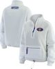 WEAR by Erin Andrews Women's WEAR by Erin Andrews Gray New York Mets Polar Fleece Quarter-Zip Jacket  - 1