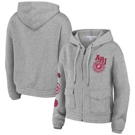 WEAR by Erin Andrews Women's WEAR by Erin Andrews Heather Gray Arizona Cardinals Full-Zip Hoodie 