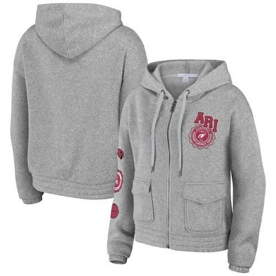 WEAR by Erin Andrews Women's WEAR by Erin Andrews Heather Gray Arizona Cardinals Full-Zip Hoodie 