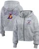 WEAR by Erin Andrews Women's WEAR by Erin Andrews Heather Gray Los Angeles Lakers Speckled Radiator Full-Zip Hoodie  - 1