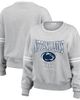 WEAR by Erin Andrews Women's WEAR by Erin Andrews Heather Gray Penn State Nittany Lions Classic Stripe Pullover Sweater  - 1