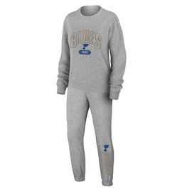 WEAR by Erin Andrews Women's WEAR by Erin Andrews Heather Gray St. Louis Blues Knit Long Sleeve Tri-Blend T-Shirt & Pants Sleep Set 