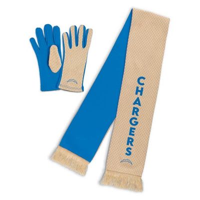 WEAR by Erin Andrews Women's WEAR by Erin Andrews Los Angeles Chargers Tonal Microcheck Scarf & Glove Set