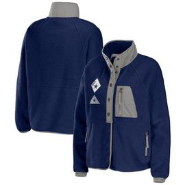 WEAR by Erin Andrews Women's WEAR by Erin Andrews Navy Dallas Cowboys Polar Fleece Raglan Full-Snap Jacket 