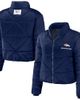 WEAR by Erin Andrews Women's WEAR by Erin Andrews Navy Denver Broncos Cropped Puffer Full-Zip Jacket  - 1