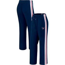 WEAR by Erin Andrews Women's WEAR by Erin Andrews Navy Houston Texans Color-Block Straight Leg Pants 