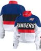 WEAR by Erin Andrews Women's WEAR by Erin Andrews Navy/White Texas Rangers Racing Full-Zip Jacket  - 1