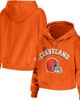 WEAR by Erin Andrews Women's WEAR by Erin Andrews Orange Cleveland Browns Modest Cropped Pullover Hoodie  - 1