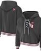 WEAR by Erin Andrews Women's WEAR by Erin Andrews Pewter Tampa Bay Buccaneers Lace-Up Pullover Hoodie  - 1