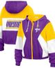 WEAR by Erin Andrews Women's WEAR by Erin Andrews Purple Minnesota Vikings Color Block Full-Zip Windbreaker Jacket  - 1