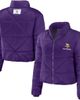 WEAR by Erin Andrews Women's WEAR by Erin Andrews Purple Minnesota Vikings Cropped Puffer Full-Zip Jacket  - 1