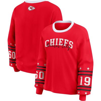 WEAR by Erin Andrews Women's WEAR by Erin Andrews Red Kansas City Chiefs Plus Size Sport Long-Sleeve T-Shirt 