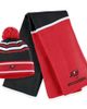 WEAR by Erin Andrews Women's WEAR by Erin Andrews Red Tampa Bay Buccaneers Colorblock Cuffed Knit Hat with Pom and Scarf Set  - 1