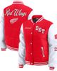 WEAR by Erin Andrews Women's WEAR by Erin Andrews Red/White Detroit Red Wings Varsity Full-Snap Puffer Jacket  - 1