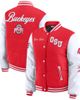 WEAR by Erin Andrews Women's WEAR by Erin Andrews Scarlet Ohio State Buckeyes Varsity Full-Snap Puffer Jacket  - 1
