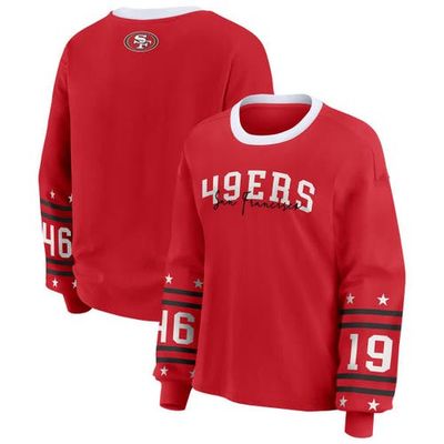 WEAR by Erin Andrews Women's WEAR by Erin Andrews Scarlet San Francisco 49ers Sport Long-Sleeve T-Shirt 