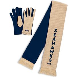 WEAR by Erin Andrews Women's WEAR by Erin Andrews Seattle Seahawks Tonal Microcheck Scarf & Glove Set