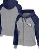 WEAR by Erin Andrews Women's WEAR by Erin Andrews Silver Dallas Cowboys Colorblock Lightweight Full-Zip Hoodie - 1