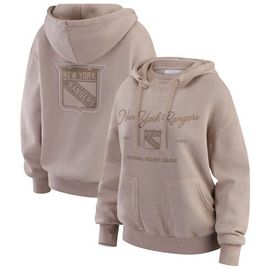 WEAR by Erin Andrews Women's WEAR by Erin Andrews Tan New York Rangers Washed Pullover Crewdie 