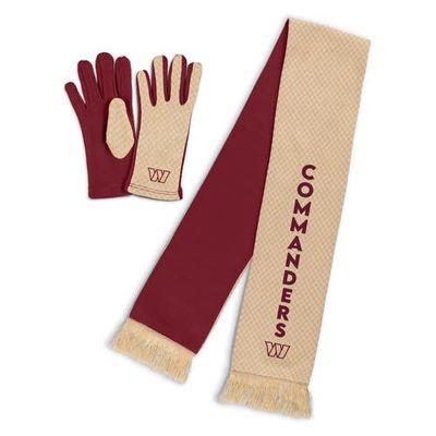WEAR by Erin Andrews Women's WEAR by Erin Andrews Washington Commanders Tonal Microcheck Scarf & Glove Set
