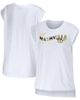 WEAR by Erin Andrews Women's WEAR by Erin Andrews White Nashville Predators Greetings From Muscle T-Shirt  - 1