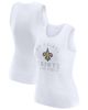 WEAR by Erin Andrews Women's WEAR by Erin Andrews White New Orleans Saints Ribbed Graphic Tank Top  - 1