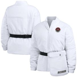 WEAR by Erin Andrews Women's WEAR by Erin Andrews White Tampa Bay Buccaneers Packaway Full-Zip Puffer Jacket 