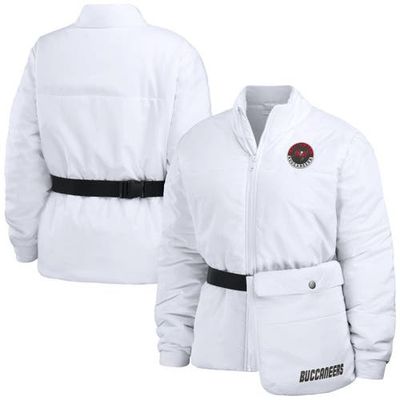 WEAR by Erin Andrews Women's WEAR by Erin Andrews White Tampa Bay Buccaneers Packaway Full-Zip Puffer Jacket 