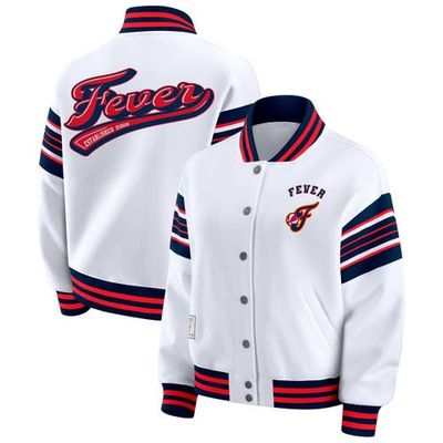 WEAR by Erin Andrews Women's WEAR by Erin Andrews White/Navy WNBA Full-Snap Fleece Sweatshirt Jacket 