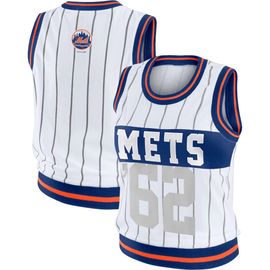 WEAR by Erin Andrews Women's WEAR by Erin Andrews White New York Mets Sporty Tank Top 