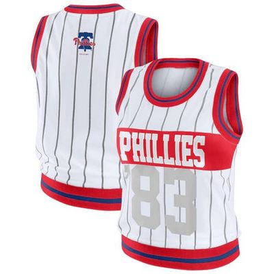 WEAR by Erin Andrews Women's WEAR by Erin Andrews White Philadelphia Phillies Sporty Tank Top 