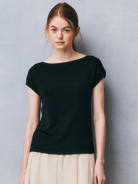 We’Dee Brief Simple Knit Top (Black)