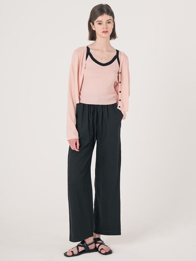 We’Dee Linen Banding Pants - Black