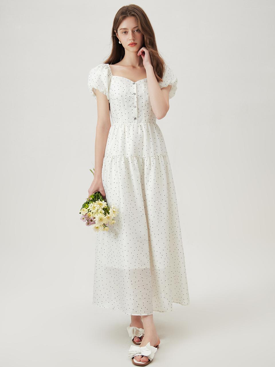 We’Dee Polka Dot Puff A-lIne Dress