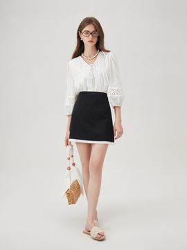 We’Dee Simple Lace A Line Skirt