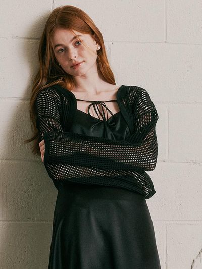 We’Dee String Bolero Cardigan (Black)