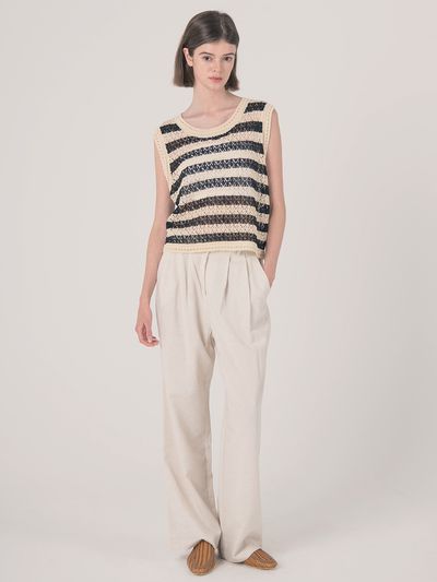 We’Dee Two Line Detail Pants - Beige