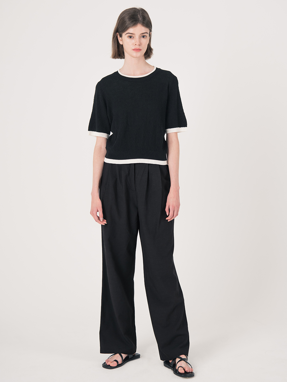 We’Dee Two Line Pants - Black