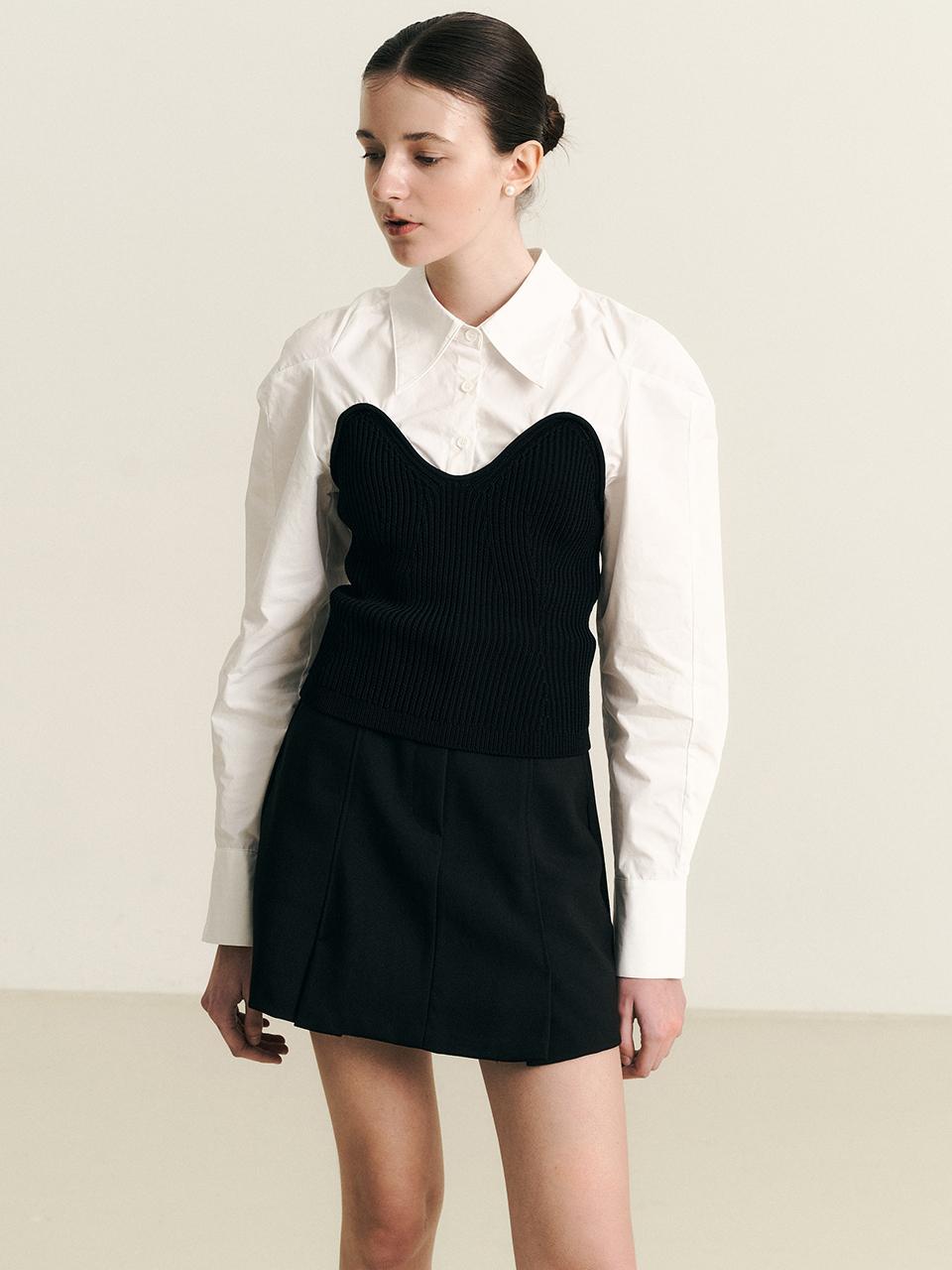 We’Dee WD_Black minimal mini skirt