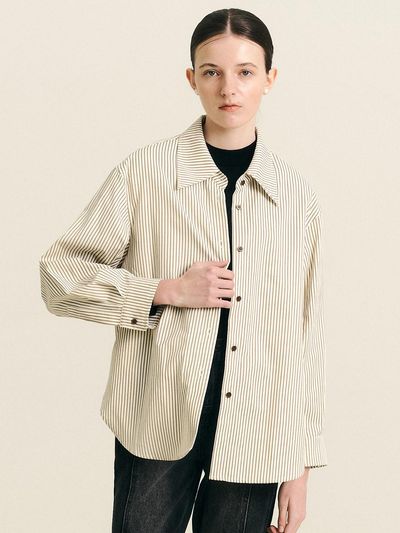 We’Dee WD_Classic yellow striped shirt