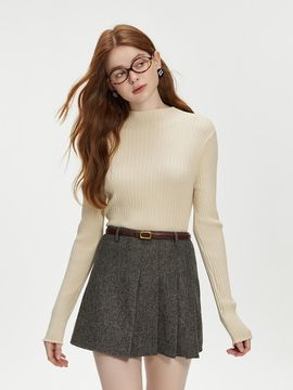 We’Dee WD_High neck long sleeve top_5color