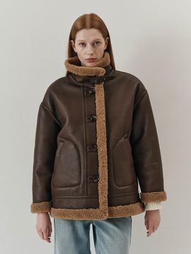 We’Dee WD_High neck mustang jacket_BROWN