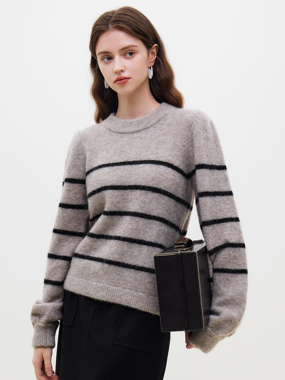We’Dee WD_Striped classic sweater_2color