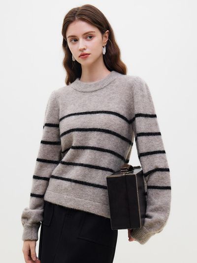 We’Dee WD_Striped classic sweater_2color