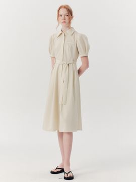 We’Dee WED_Bow Slim Waist Shirt Dress